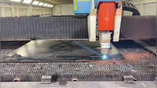 Laser cutting corten steel [upl. by Loginov]