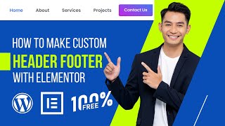 make free header footer with elementor in wordpress [upl. by George]