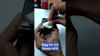 how to Refill Pre ink Stamp big size square preinkstamprefill diy shorts [upl. by Alanah]