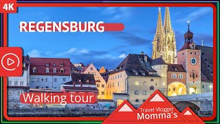 Rainy Day Walking Tour in Regensburg Germany Romantische Straße 🎵 Relaxing music [upl. by Akimas]