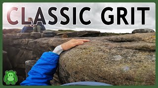 Stanage Trad Climbing  Gargoyle Buttress Peak District [upl. by Ociram]