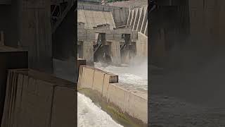 Epic Hydropower Dam Spillways Waterfall [upl. by Ramad]