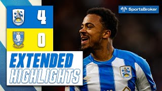 EXTENDED HIGHLIGHTS  Huddersfield Town 40 Sheffield Wednesday [upl. by Enerol]