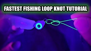 Tying The Fastest Fishing Loop Knot  Mickey Mouse Knot Or Canoe Man Loop Knot Tutorial [upl. by Doro]