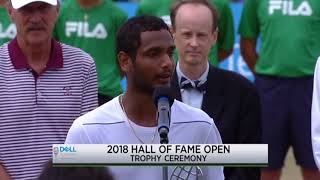 Ramkumar Ramanathan Reaches His First ATP Final at the 2018 Hall of Fame Open [upl. by Garry]