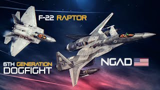 NGAD 6th Generation Dogfight Vs F22 Raptor  Digital Combat Simulator  DCS [upl. by Tjon]