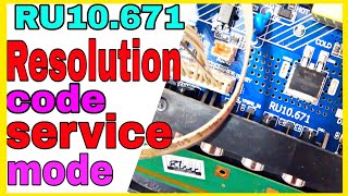 RU10671 Resolution code  service mode code [upl. by Notlih]