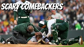 MLB Worst Comebackers To The Head [upl. by Nylrehc651]