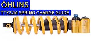 HOW TO OHLINS TTX22M COIL SPRING CHANGE GUIDE [upl. by Sualocin]