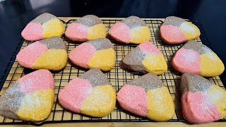 Polvorones Tricolor  5 ingredientes versión fácil ✅️ Pan Mexicano [upl. by Aralk889]