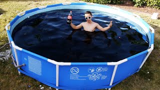 Taking a Bath in a Giant 1500 Gallon CocaCola Swimming Pool [upl. by Ynaffet]