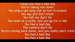 Bad Day  Daniel Powter Lyrics [upl. by Rodman]