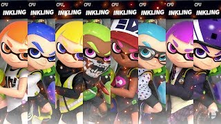 Super Smash Bros Ultimate All Inkling Colors Gameplay [upl. by Attenreb]