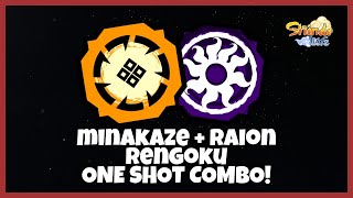 Minakaze And Raion Rengoku  ONE SHOT  Shindo Life COMBOS 56 [upl. by Michi]