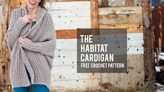 How to Crochet a Modern Draped Cardigan  Easy Free Crochet Sweater Pattern [upl. by Aenotna]