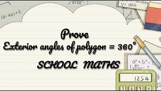 Prove Exterior angle of polygon  360° [upl. by Nitas]