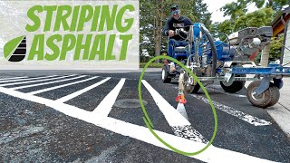 Repainting Parking Lot Lines of Small Business  process from start to finish [upl. by Gaither]