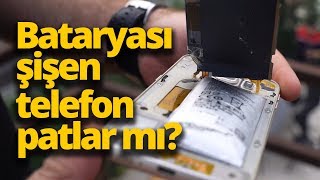 BATARYASI ŞİŞEN TELEFON PATLAR MI TEST ETTİK [upl. by Riki]