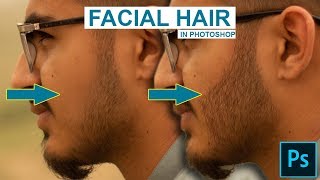 How to Create Realistic FacialBeard Hair in Photoshop [upl. by Euqcaj]