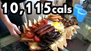 Massive 10000 Calorie English Breakfast Challenge [upl. by Gray]