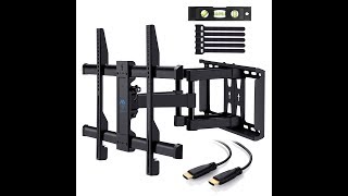 PERLESMITH TV Wall Mount Step by Step Installation Setup and Review [upl. by Ayekram]