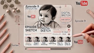 iArtBook Digital Sketch Process  Day One Baby Sketch Journey [upl. by Brieta330]