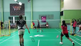 SMASHMATE BADMINTON CLUB JoshyEnna vs AlfredTim October 27 2024 [upl. by Anik]