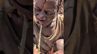 See how Hadza boys enjoying their favorite meal today They dont Joke with food 😁😋😲hadzabetribe [upl. by Erapsag]