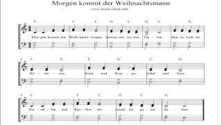 Morgen kommt der Weihnachtsmann piano [upl. by Kalie385]