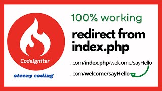 CodeIgniter Redirect From indexphp In URL  100 Working  Use htaccess File For Redirect Rule [upl. by Adias]