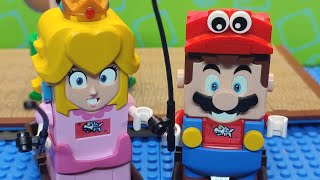 LEGO Super Mario and Peach the best Super Mario action Brick together [upl. by Efthim874]