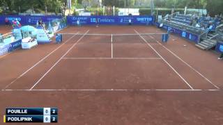 Lucas Pouille vs Hans PodlipnikCastillo  1st  Challenger de Szczecin 2014 [upl. by Ettevram586]