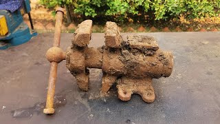 💡Genius Man Restoring Dirty Double Jaws Bench Vise  Rescue amp Repair Vintage Rusty Tools [upl. by Kolosick]