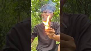 survival skills a brilliant idea with matches and duct tape💡🔥 camping survival bushcraft [upl. by Trabue]