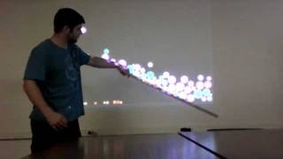 Kinect Projection mapping with box2D physics [upl. by Yllak903]