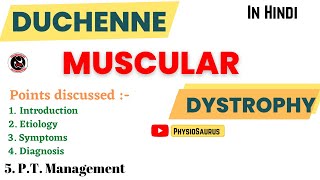 Duchenne muscular dystrophy IN HINDI  Etiology  Symptoms  Diagnosis  Management [upl. by Jackqueline]