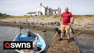 UK electrician becomes landlord of pub on tiny island off British coast as well as its KING  SWNS [upl. by Secnarf995]