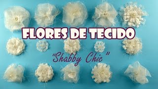 Flores de Tecido Estilo Shabby Chic  Vintage 🌺  ARTESANATO DIY RECICLAGEM [upl. by Eaver690]