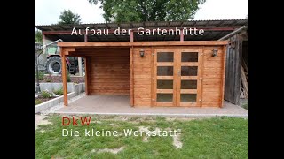 Aufbau der Gartenhütte Geräteschuppen [upl. by Aramaj]