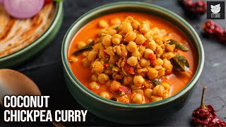 Coconut Chickpea Curry  How to Make South Indian Style Coconut Chickpea Curry Recipe Varun Inamdar [upl. by Aneerehs401]