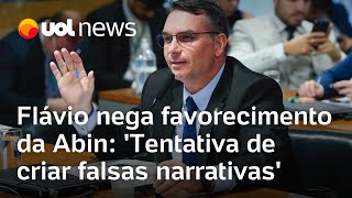 Flávio Bolsonaro nega favorecimento da Abin Tentativa de criar falsas narrativas [upl. by Nert97]