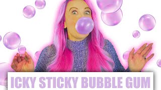 Bubblegum Song for Kids  Icky Sticky Bubble Gum Singalong with hand motions and lyrics [upl. by Addy697]