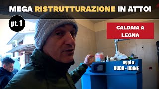 Installazione CALDAIA A LEGNA🔥 Ruda UD pt1 [upl. by Reinar]