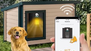 Dog House Heater with Thermostat amp App Remote Control Consume Only 300W Safe Heater Review Keeps o [upl. by Atneuqal96]