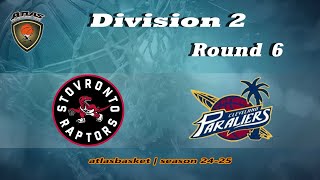 Atlasbasket  Div 2Round 6  STOVRONTO RAPTORS vs CLEVELAND PARALIERS [upl. by Glyn162]