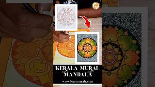 Stunning Kerala mural painting mandala design by Learn Murals [upl. by Lledner]