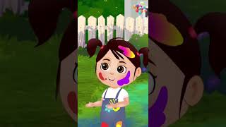 Kids playing Holi Colors  shorts tamilrhymes tamil tamilkids [upl. by Llahsram438]