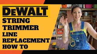 How to Replace DeWalt String Trimmer Line Weed Eater Wacker Complete amp QUICK HOW TO INSTRUCTIONS [upl. by Sabella]