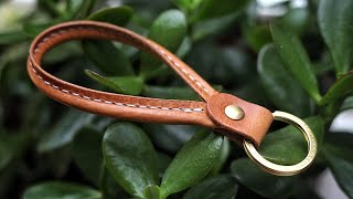 Make a Fancy Leather Keychain from Scraps [upl. by Aremat]