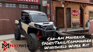 Bent Metal OffRoad Windshield Wiper Kit For CanAm Maverick SportTrailCommander [upl. by Beverlee251]